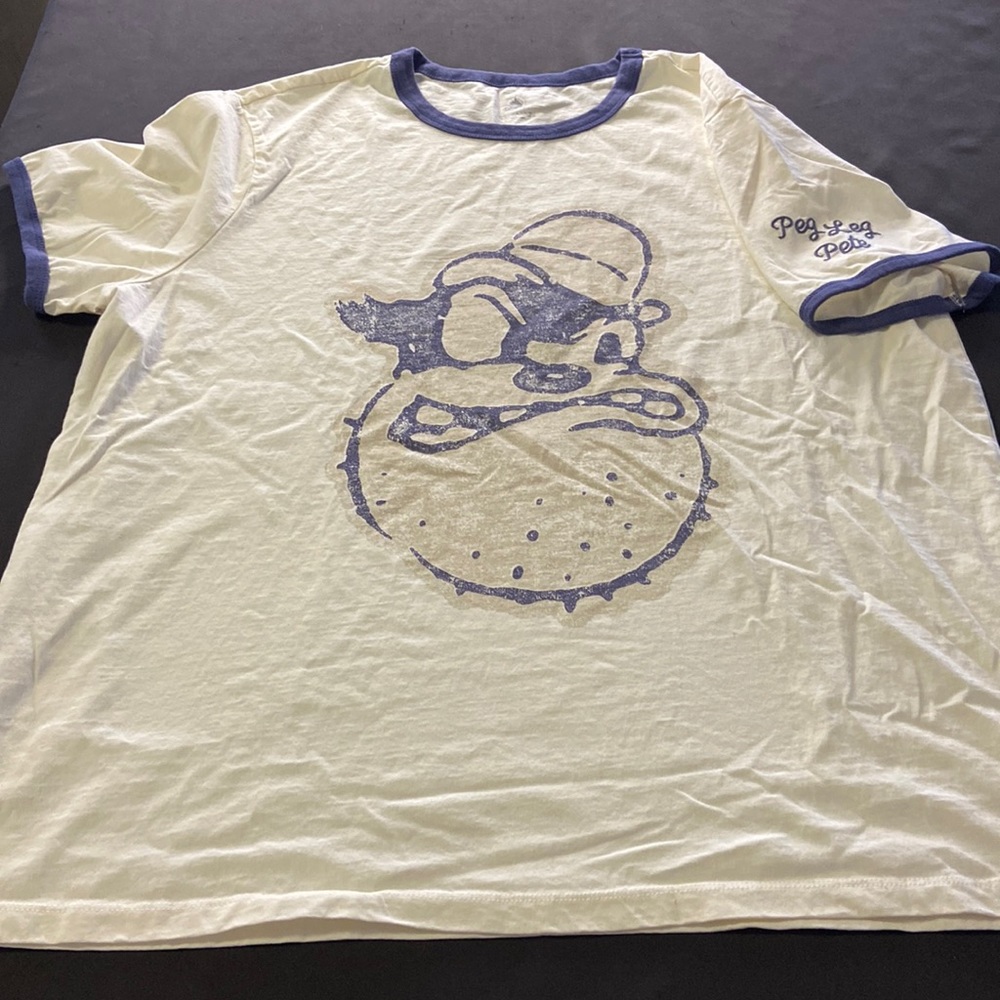 Walt Disney World 50th Anniversary Peg Leg Pete Ringer Shirt XL. Preowned.